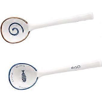 Japanese Large Spoon,Hand-Kneaded (2 Pieces) - 3