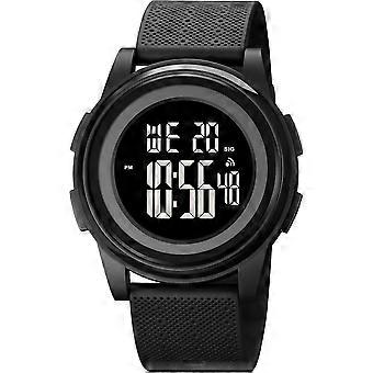 Orologi digitali impermeabili sportivi minimalisti da uomo con display grandangolare Orologio da polso con cinturino in gomma per uomo