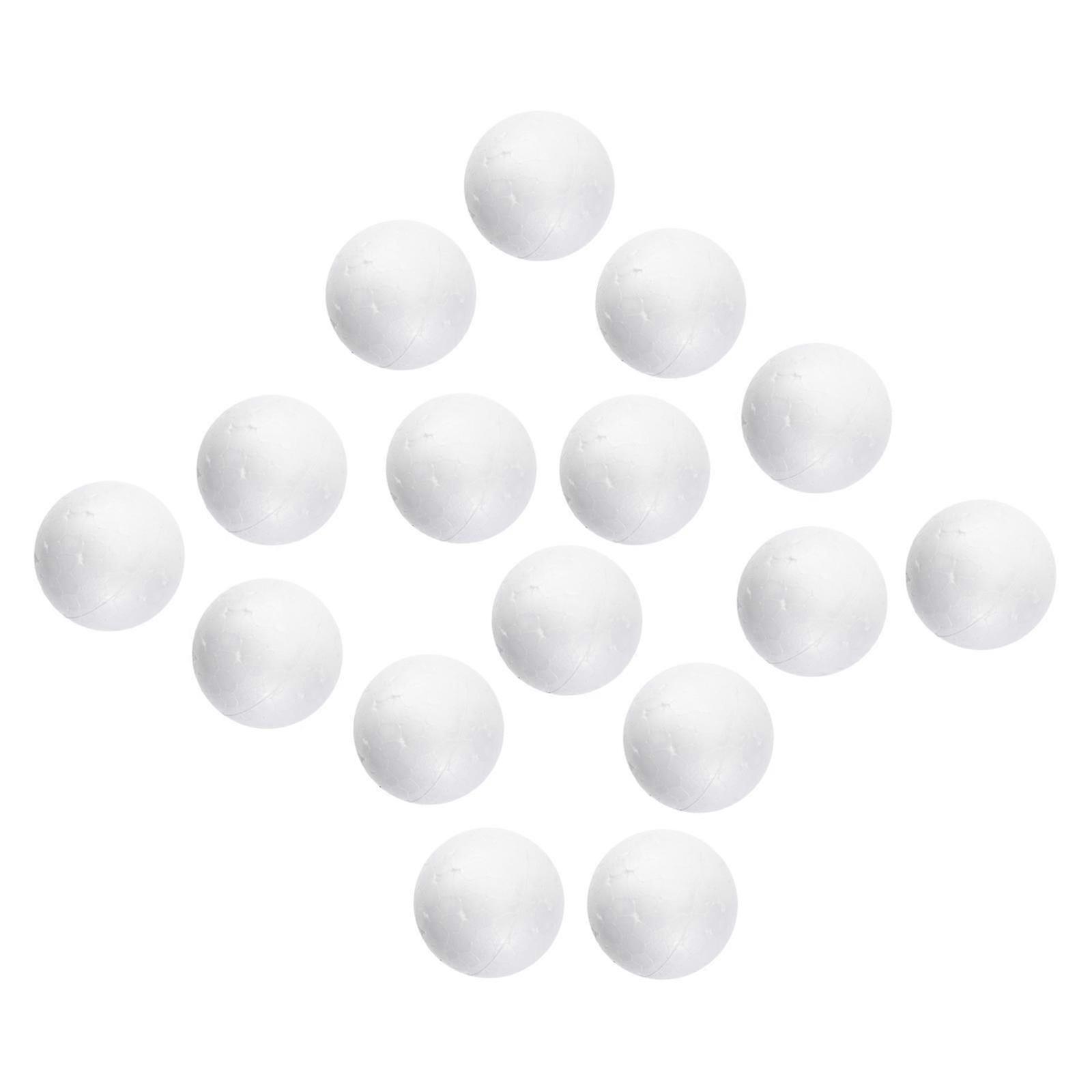 100Pcs 4cm Modeling Craft Solid Polystyrene Balls Round Spheres Wedding Decoration DIY Stuff(White)