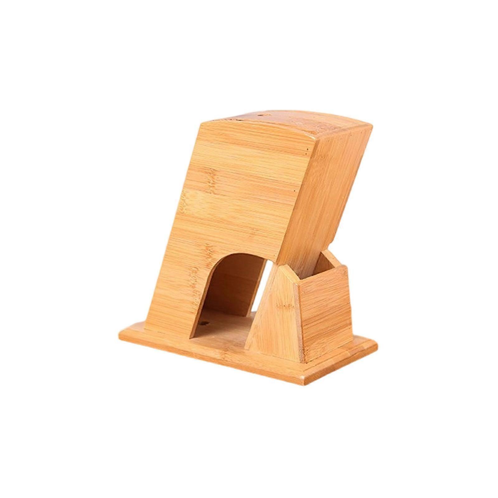 User Friendly Multifunctional Bamboos Cutter Block With Extra Storage Compartments For Scissors And Kitchen Tool