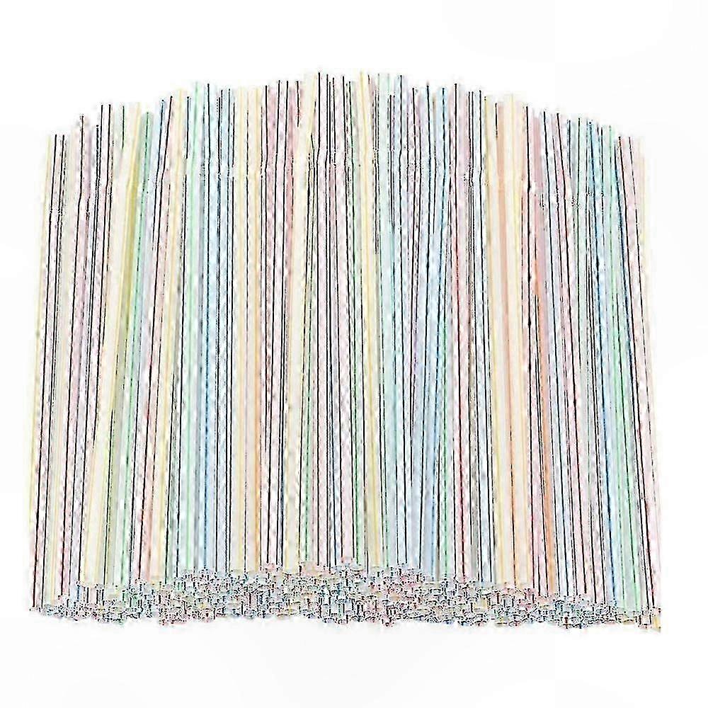 Multi-Colored Plastic Straws, 8-Inch Bendable Drinking Straws, 500 Count