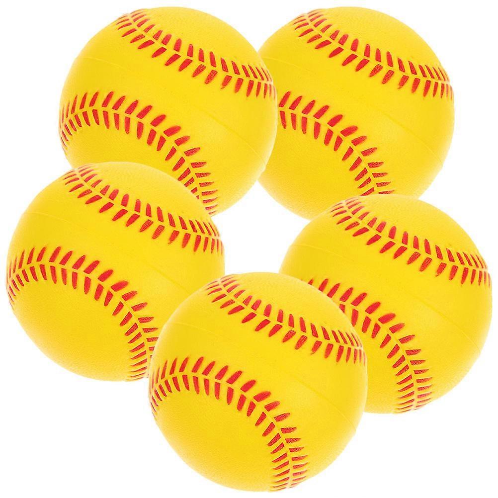 5Pcs Practice Baseballs PU Sponge Training Softballs Baseballs Training Balls