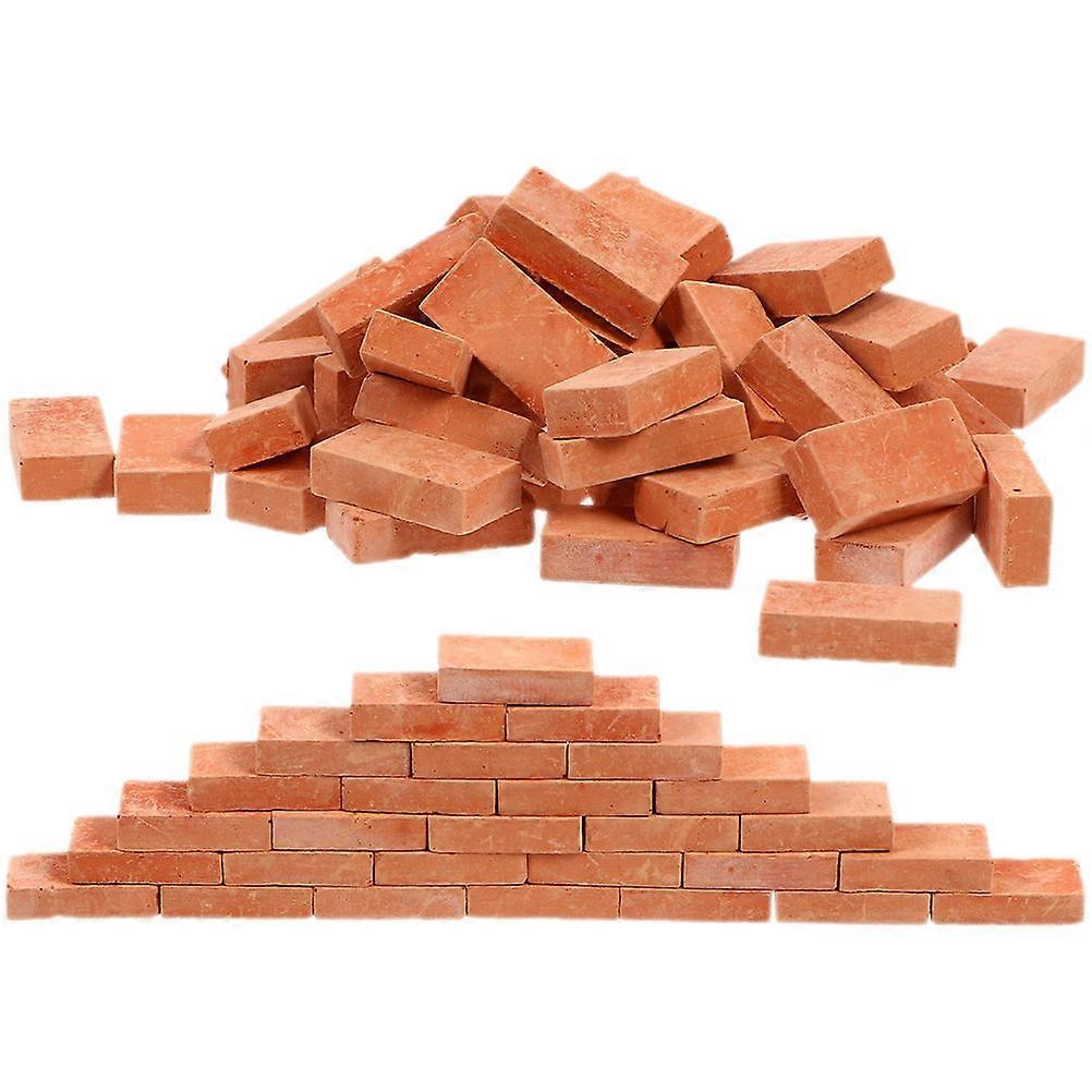 100pcs Mini Bricks Landscaping Miniature Bricks Models Small Bricks for Crafts Bricks Ornament
