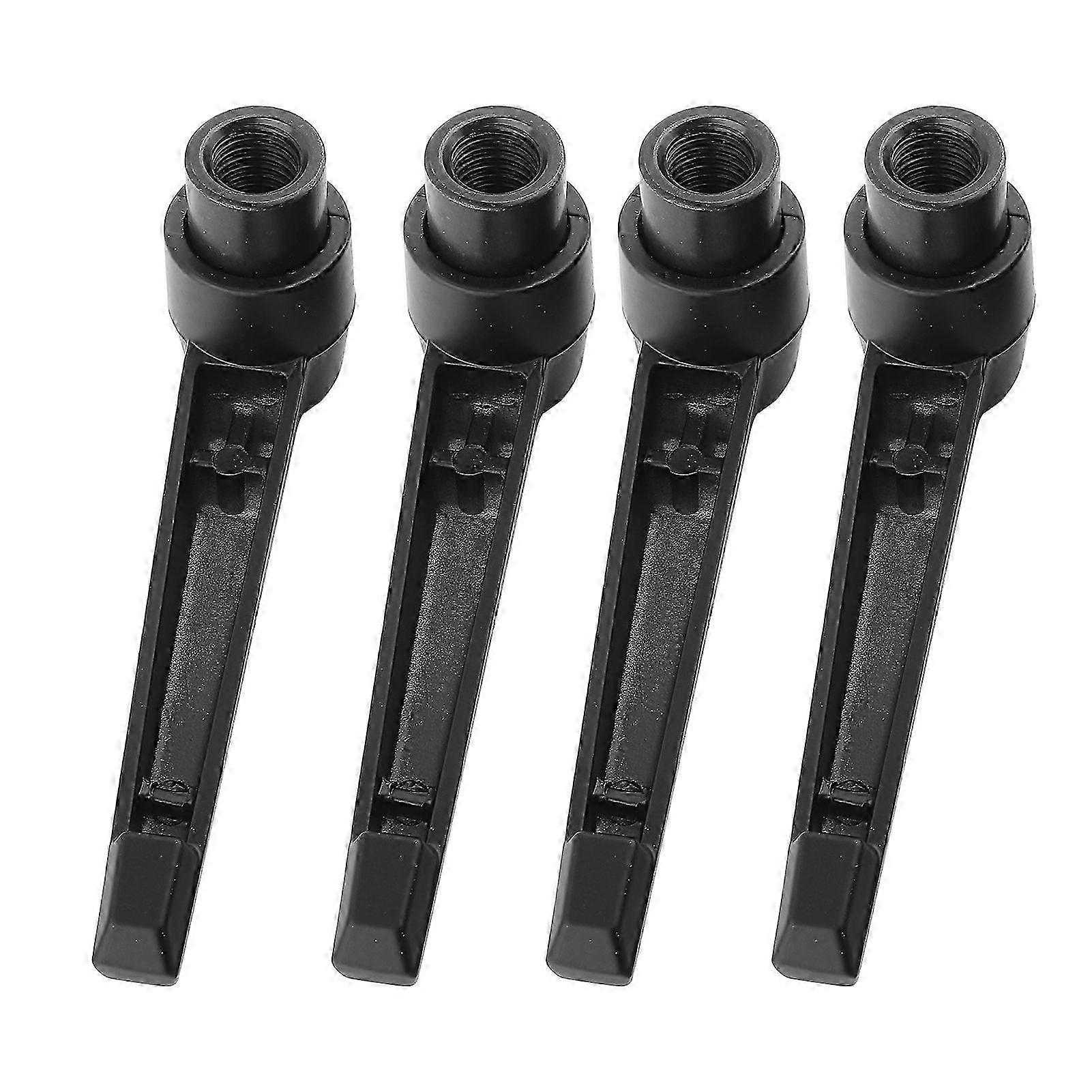 Set of 4 metal machine knobs, adjustable fixing handle, M10 female thread (80 mm)