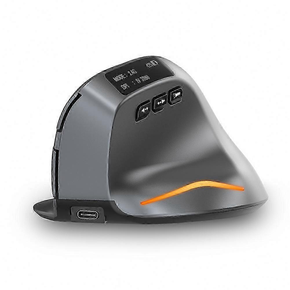 Ergonomic Vertical Wireless Mouse with OLED Screen, Rechargeable Bluetooth Gaming Mouse for Computer Laptop Tablet