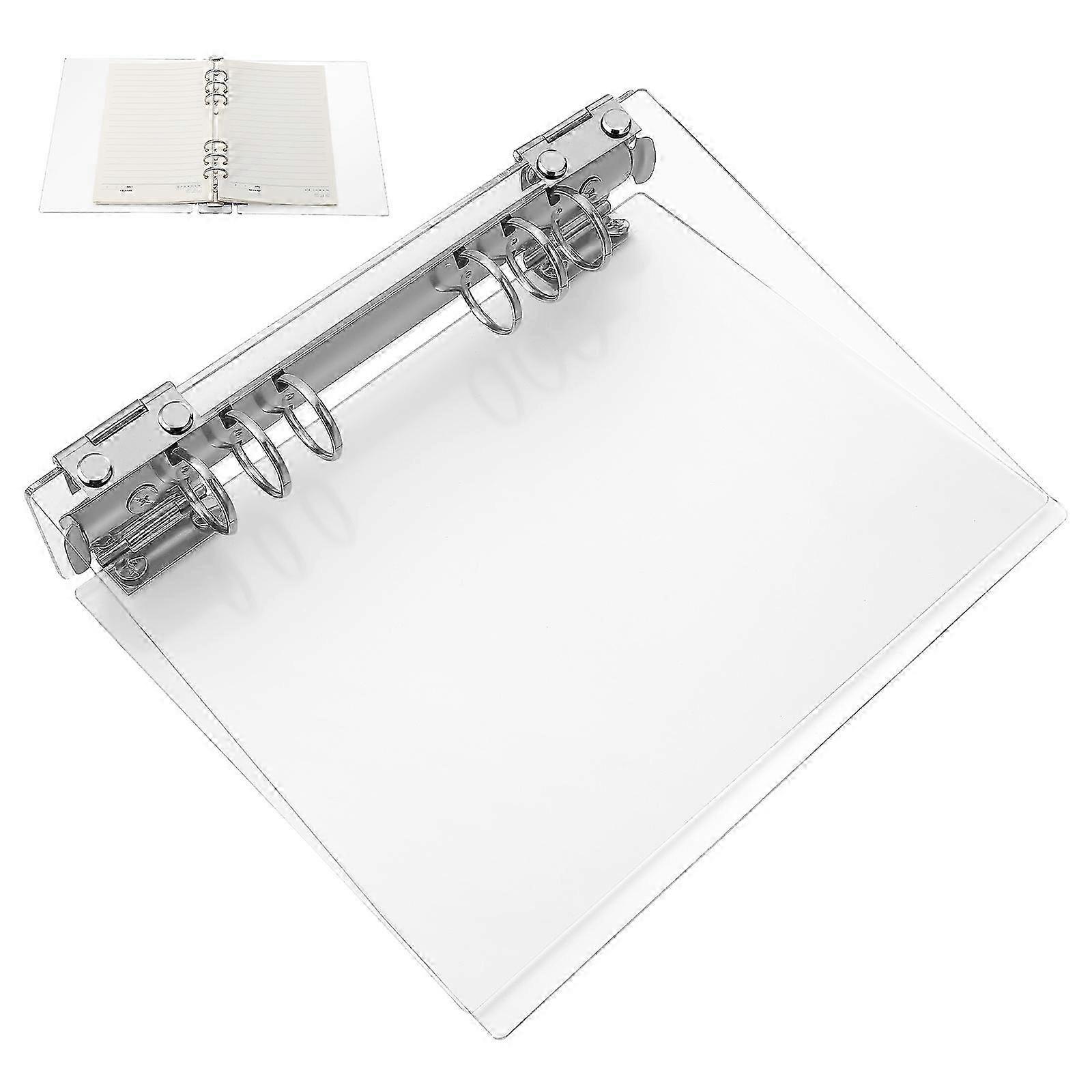 Notebook Cover Binder Shell Clear Binder Cover Acrylic View Binder Reusable Notebook Shell