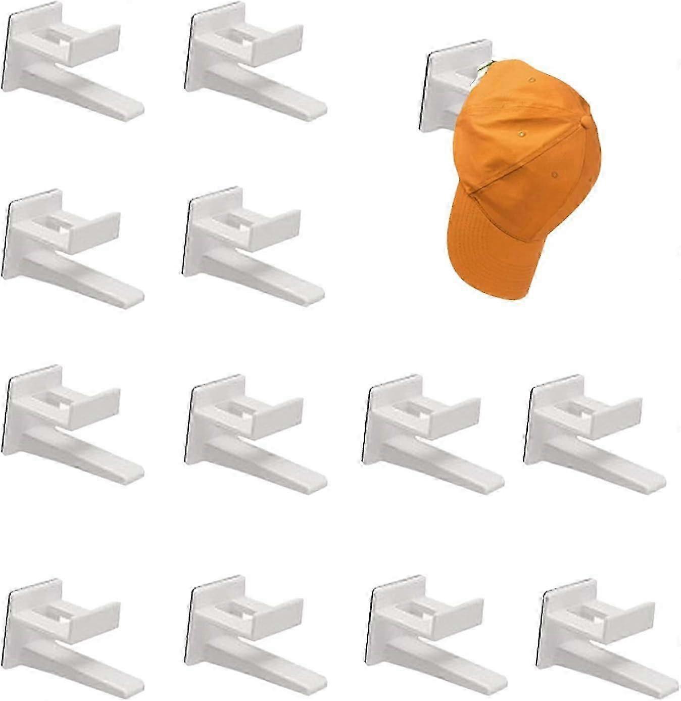 12 Hat Hooks Wall Mount Double 26-27