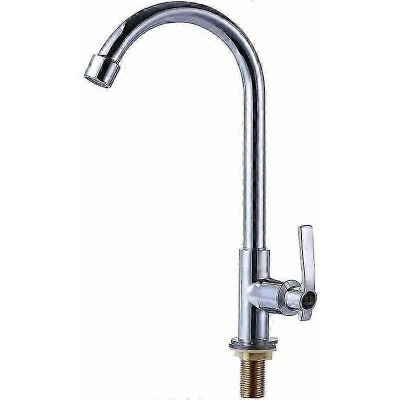 Single handle kitchen faucet for cold water high arc