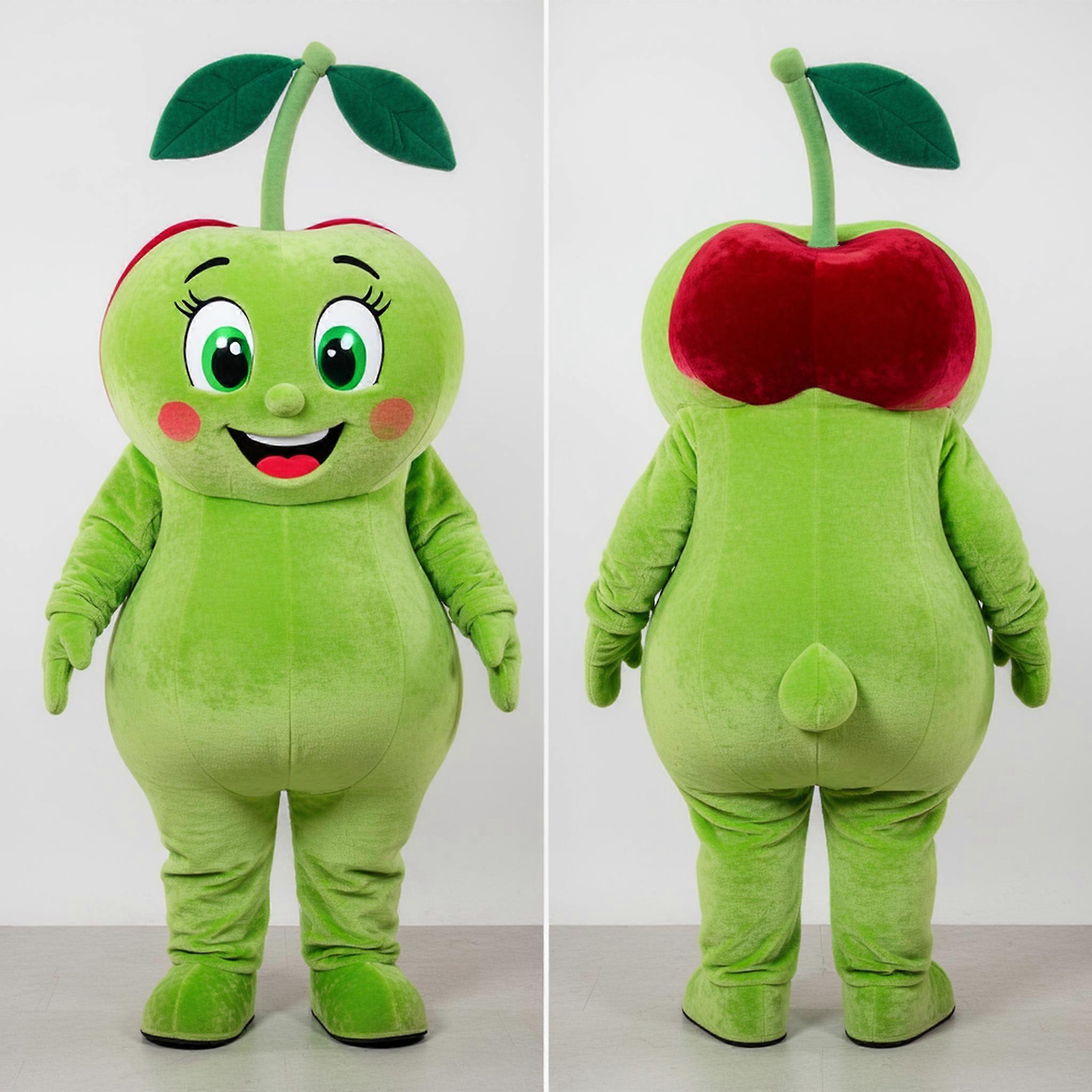 MASTICOT Crimson Plush Rounded Cherry Mascot