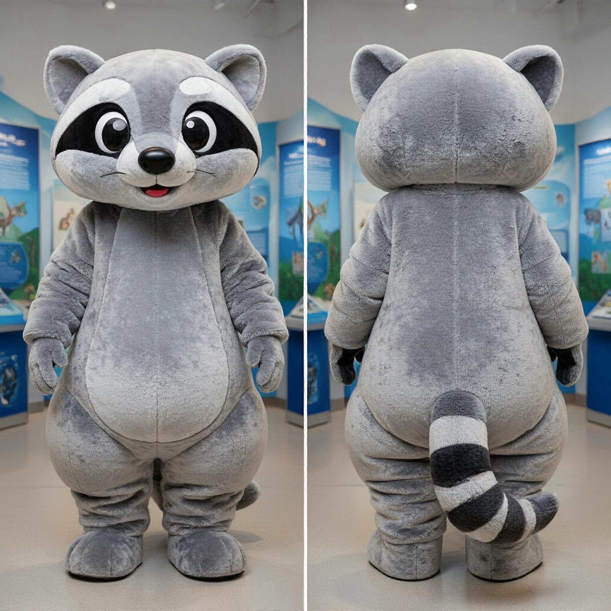 MASTICOT Silver Plush Civet Mascot