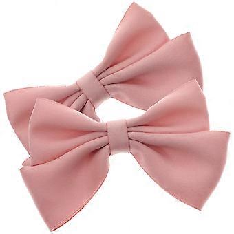 Removable Bow Shoe Buckles 2Pcs Ideal For Wedding Party And Special Occasions Stylish Footwear Accessories In Pink