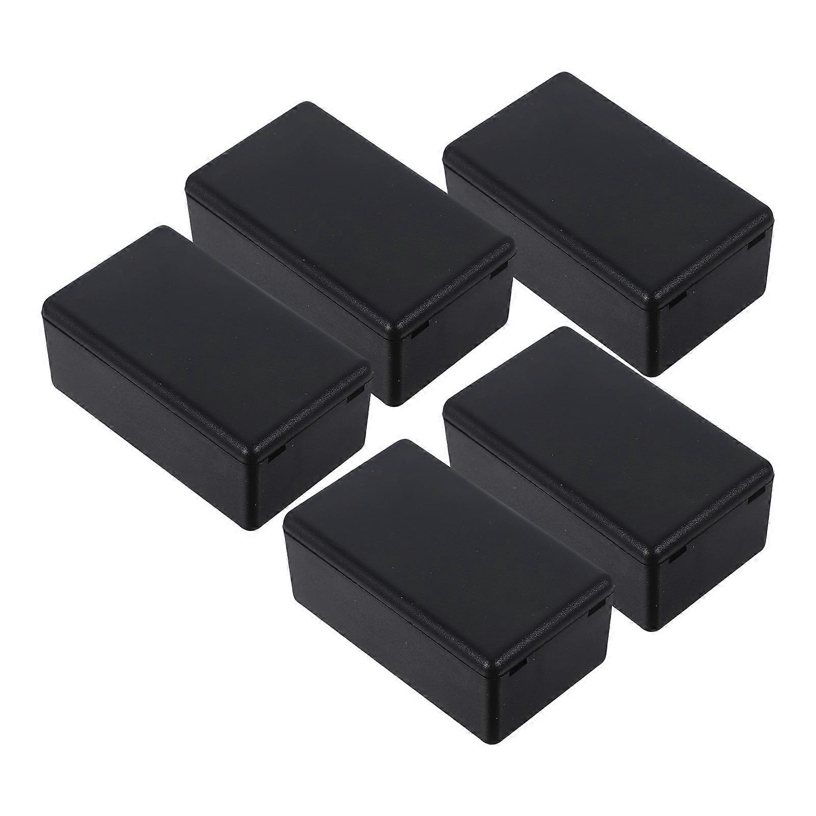 Black Plastic Junction Box for Outdoor Electrical Projects 5Pcs Durable Enclosure
