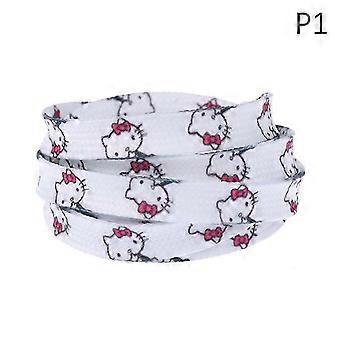 2Pcs Sanrio Schnürsenkel Cartoon Zimt Kuromi Hello Kitty Mode Flache Schnürsenkel Zubehör Schnürsenkel 120cm Mädchen Geschenke