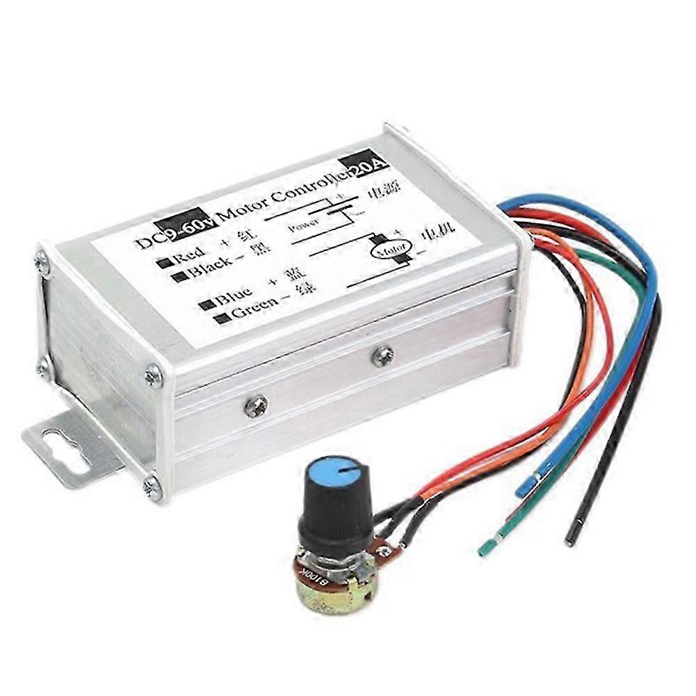 Adjustable speed controller for DC motors 9V-60V PWM 20A driver