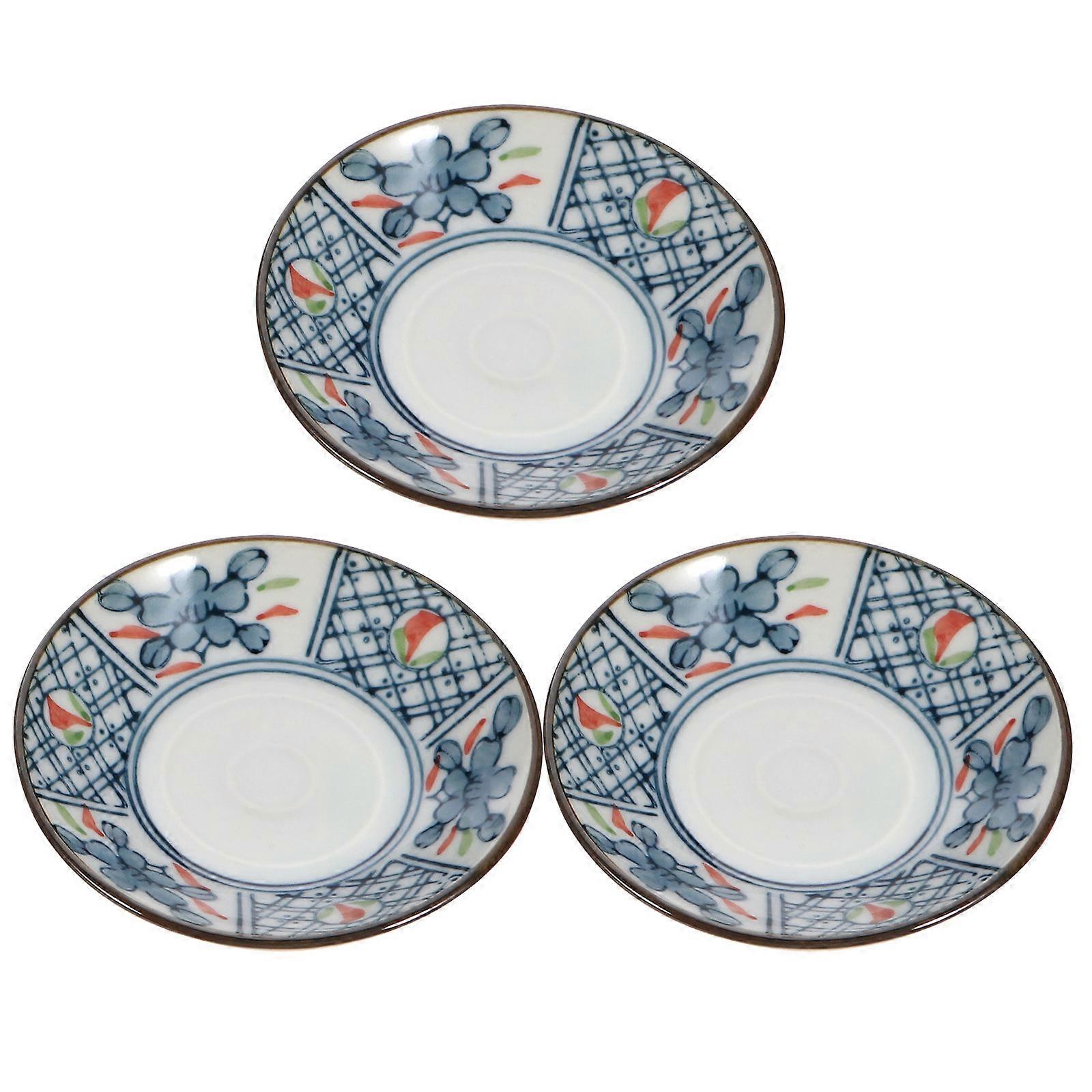 Ceramic Kitchen Snack Plates for Serving Appetizer 3Pcs Set