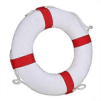 Swimming Pool Safety Ring, Large Foam Lifebuoy with Red Stripes, Lightweight and Durable for Adults Kids Training
