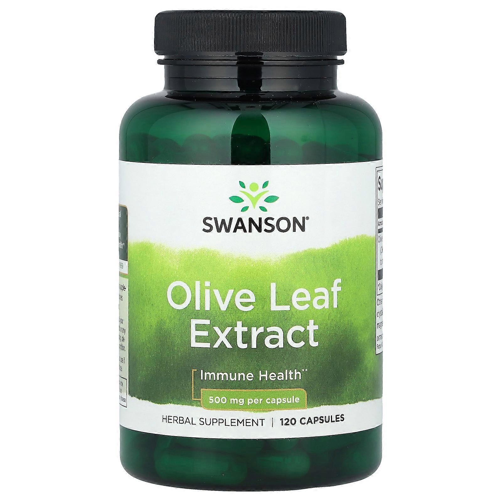 2 x Swanson, Olive Leaf Extract, 500 mg, 120 Capsules