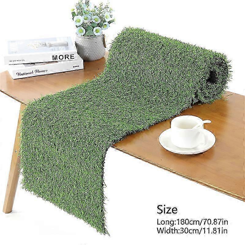 UV-Resistant Faux Grass Table Runner