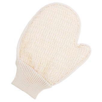 Peelinghandschuh, doppelseitig, Badehandschuh für Spa-Anwendungen, beiges Material