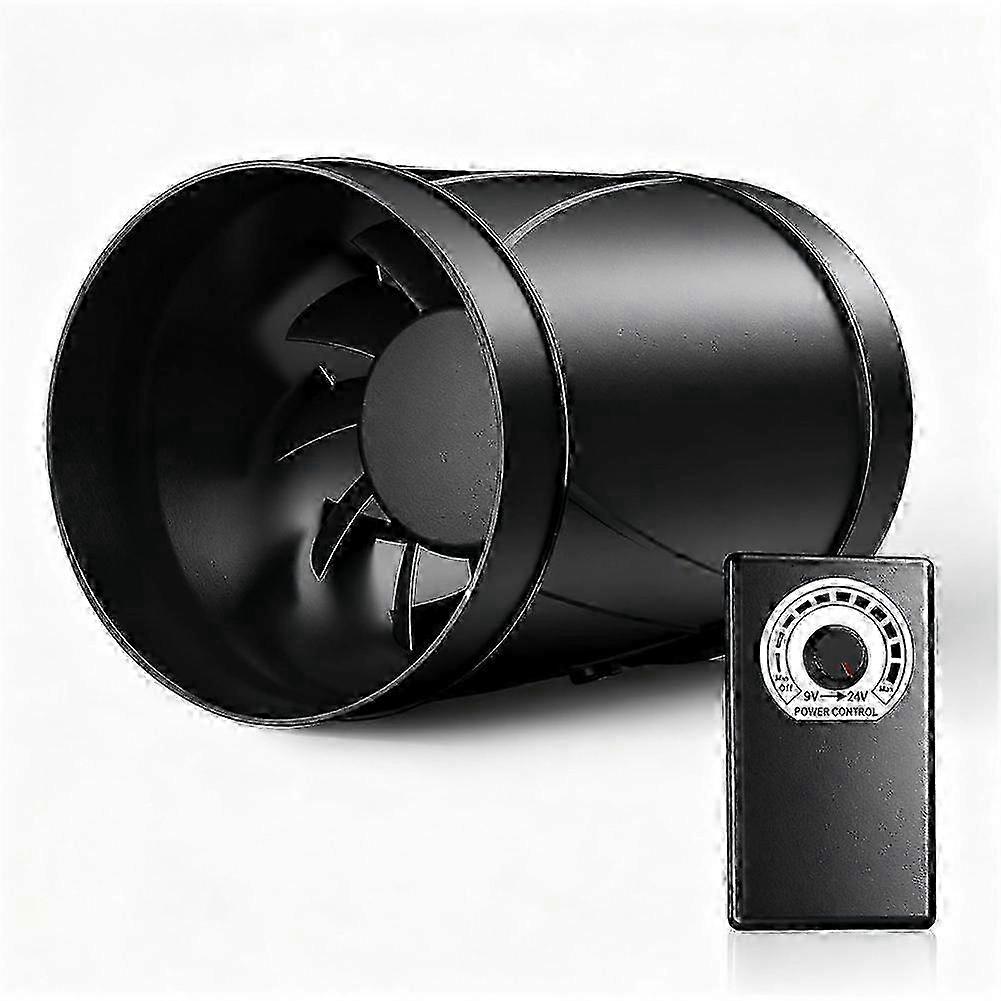 Inline Duct Fan 100mm Quiet Extractor with Speed Controller for Bathroom Kitchen Basement