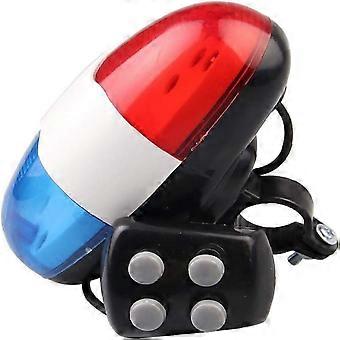 Fanale posteriore elettronico per bicicletta per luce elettronica per bici con 4 toni Sirena della polizia rumorosa Tromba per bicicletta Clacson Luce di corteccia 1 pz