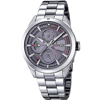 Multifunction Festina Quartz Analog Man Watch with Stainless Steel Bracelet F16828/3