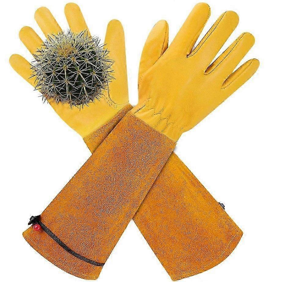 Thorn-Resistant Long Leather Work Gloves
