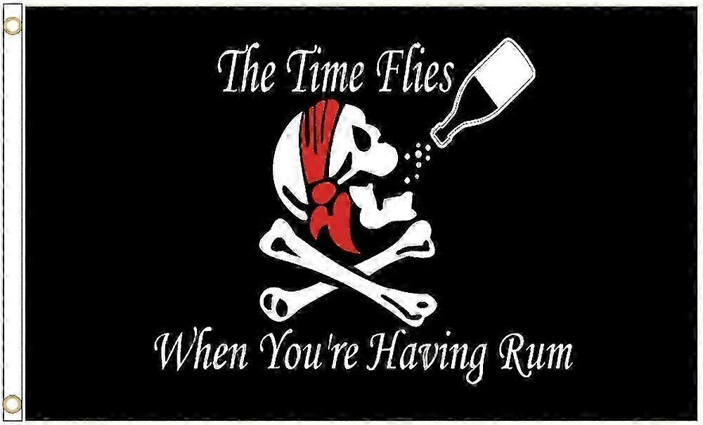Pirate Time Flies Sizes Polyester Flag Choice Of