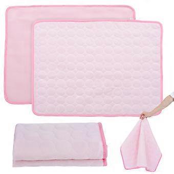 Pet Pad Summer Cooling Mat for Dogs and Cats Pink Comfortable