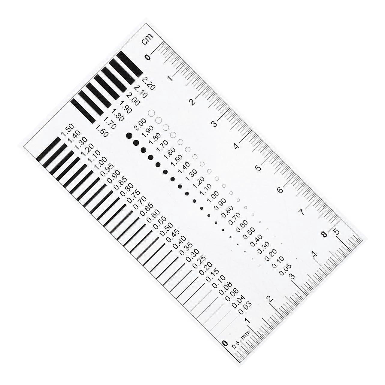 Precision Diameter Measure Ruler, Plastic Scale for Defect Size