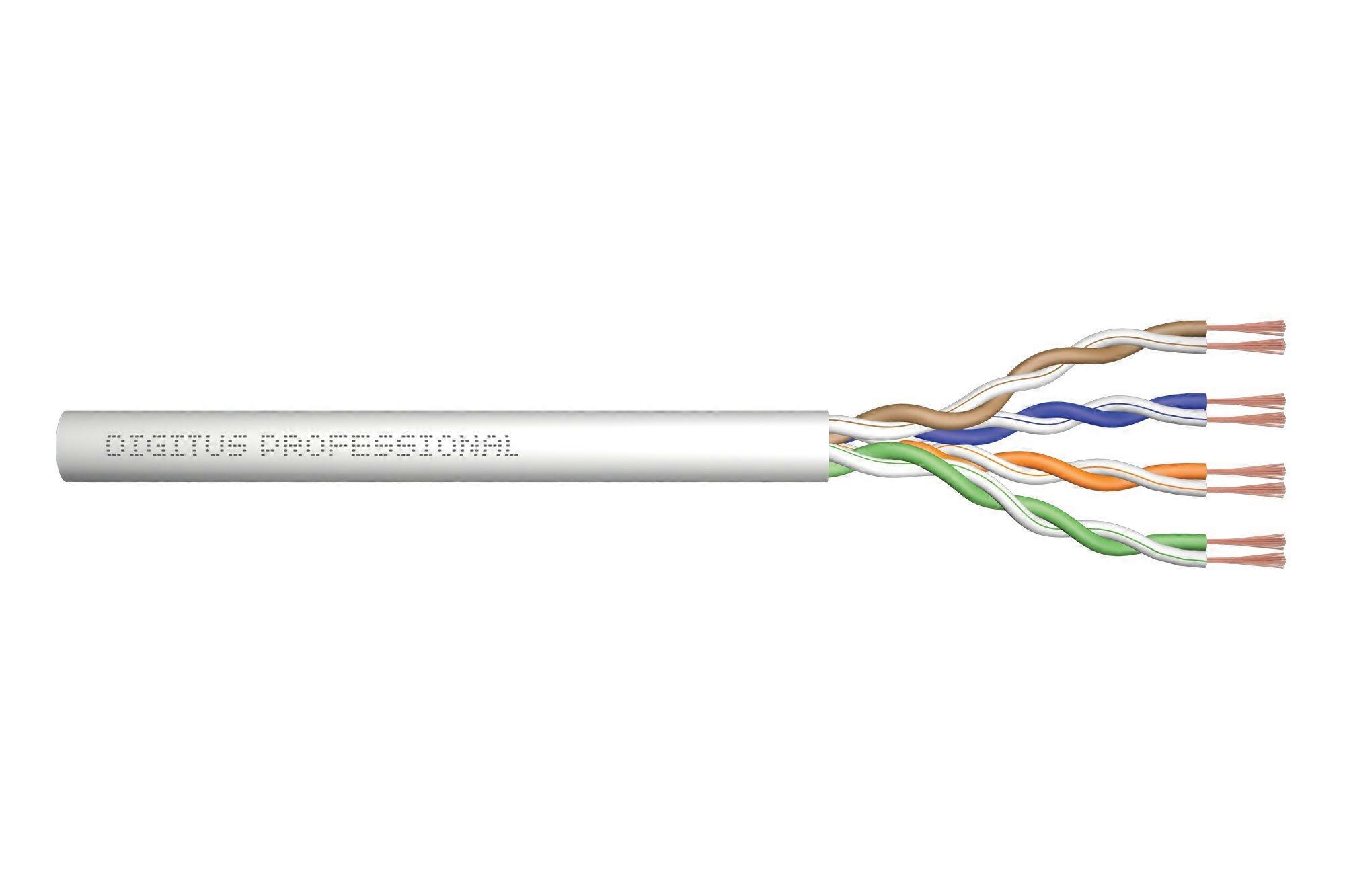 Ruwe patchkabel Cat-5e, ongemonteerd per meter, 100 m, grijs