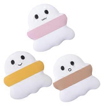 3pcs Cute Ghost Makeup Puff Wet Dry Face Powder Puff for Women Soft and Gentle Texture Compact for Easy Carrying for Foundation and Concealer Applicat