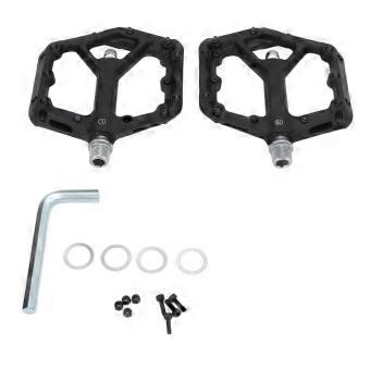 2pcs Bike Pedals Nylon Composite Skid Resistant Widening Black Waterproof Sealed Bearings Bicycle Pedals Replacement