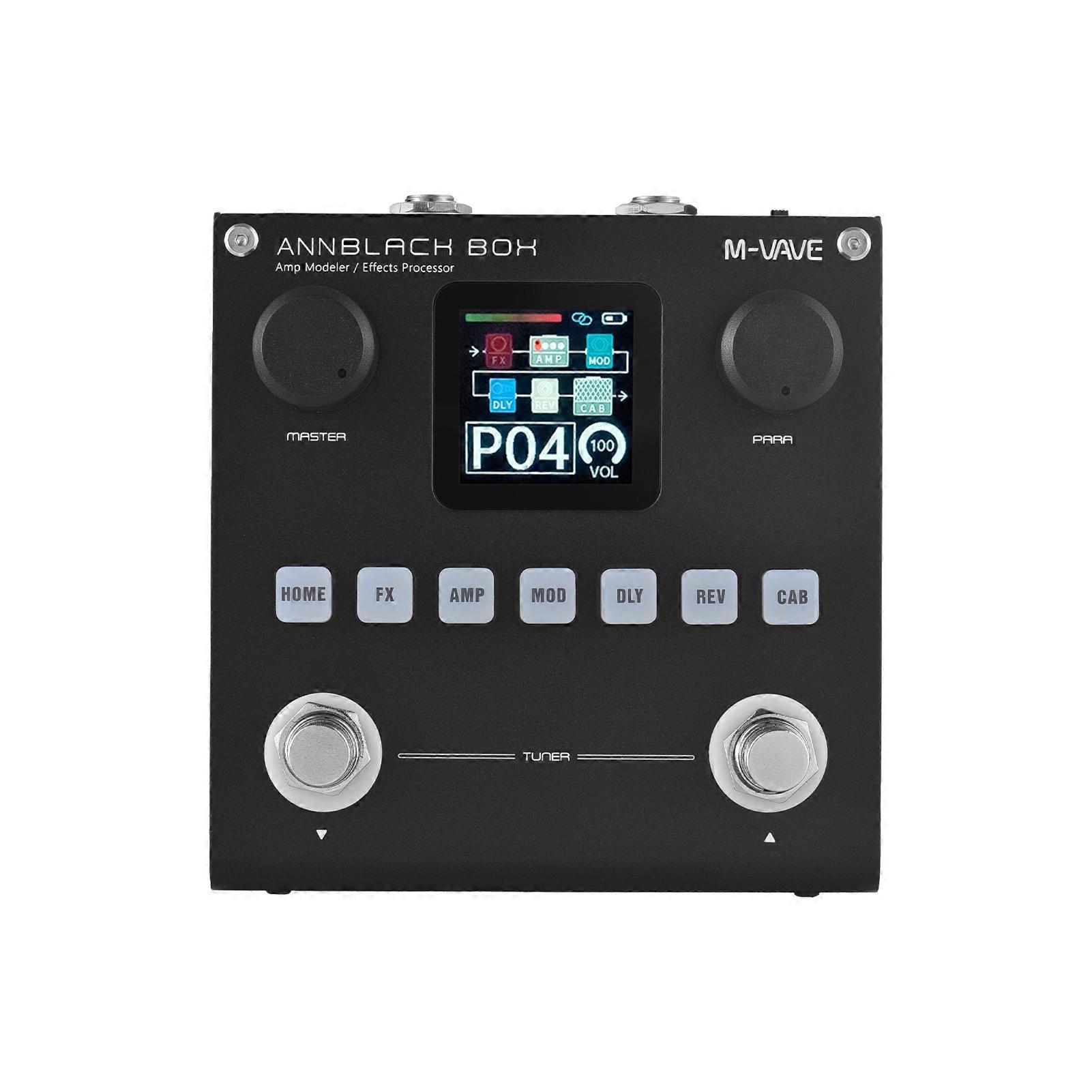M-VAVE Guitar/Bass AMP Modeler Multi Effects Processor 80 Editable Presets 6 Effects Modules 3-Band