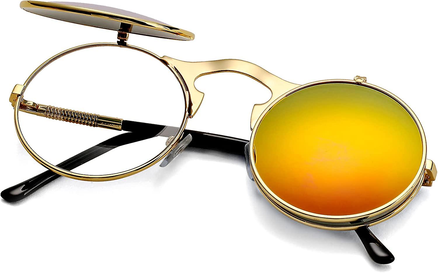 Ubiuo Round Flip Up Sunglasses For Men And Women John Lennon