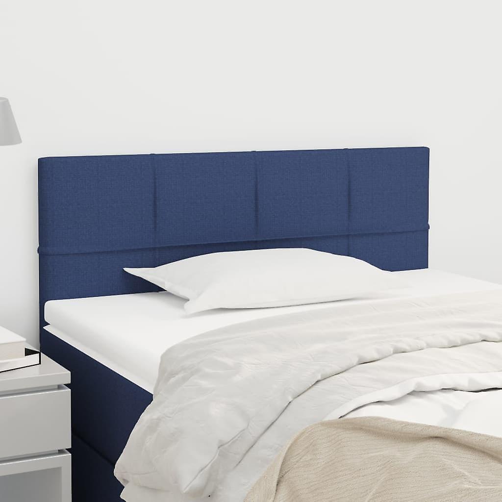 Headboard Blue 100x5x78/88 cm Fabric