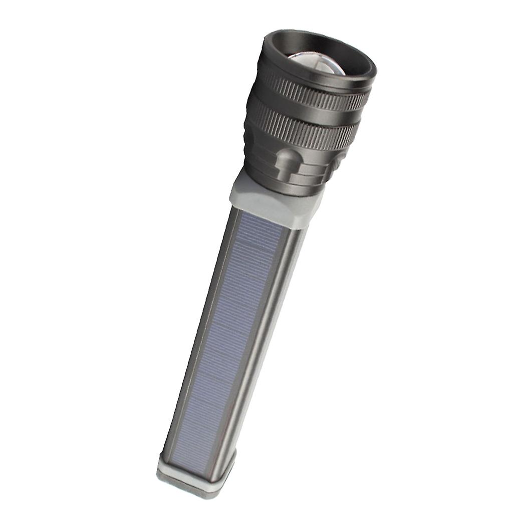 Waterproof Flashlight Solar LED Torchlight High Lumens with USB Cable