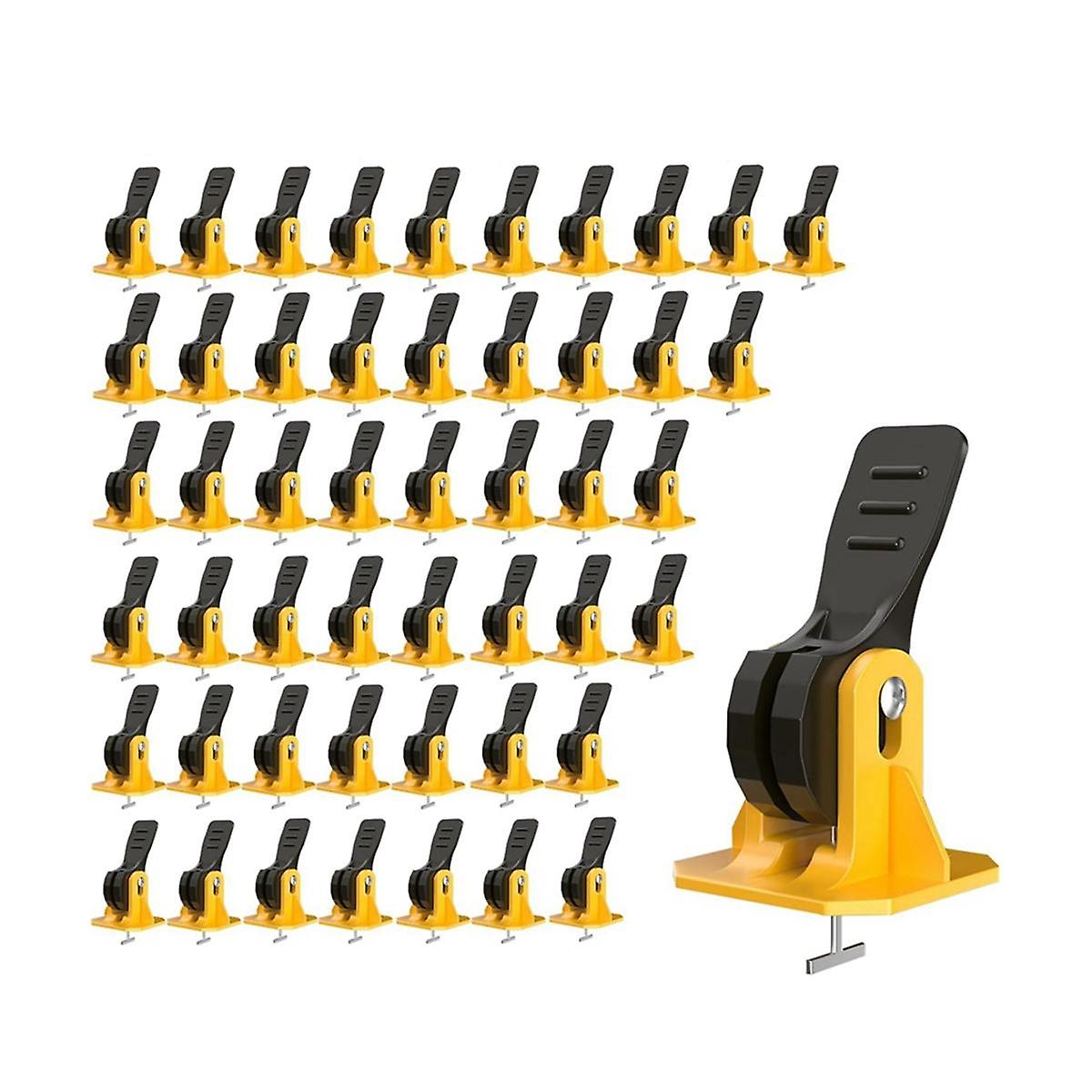 50 PCS Tile Tools for Leveling Installation, Reusable Tile Leveling System, Floor Leveling Tools, T