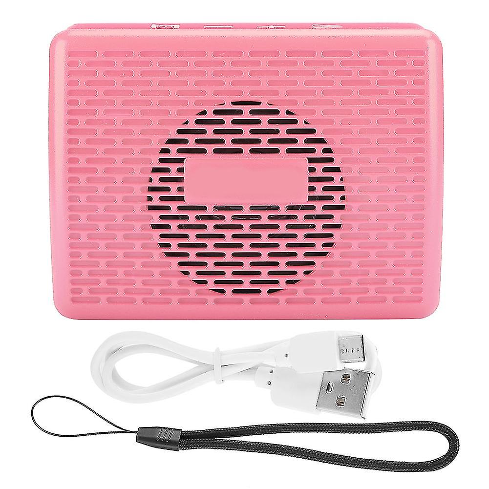 Mini Wireless Bluetooth Speaker Portable Plug In Card Music Player with Radio Function(Pink )