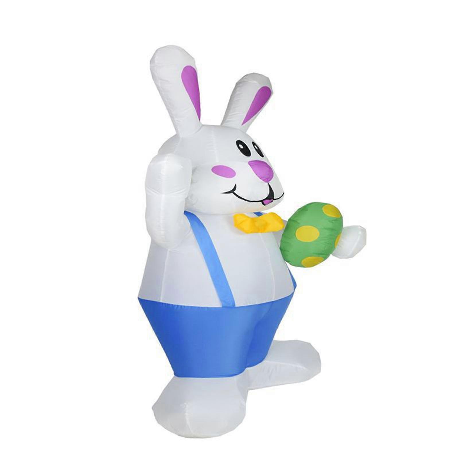 1.9m Inflatable Easter Bunny with LED Lights, Holiday Venue Light-up Decoration