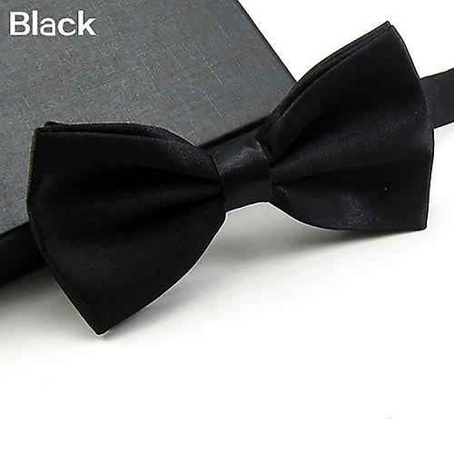 Men Classic Solid Color Bowtie Necktie Tuxedo Wedding Party Adjustable Bow Tie