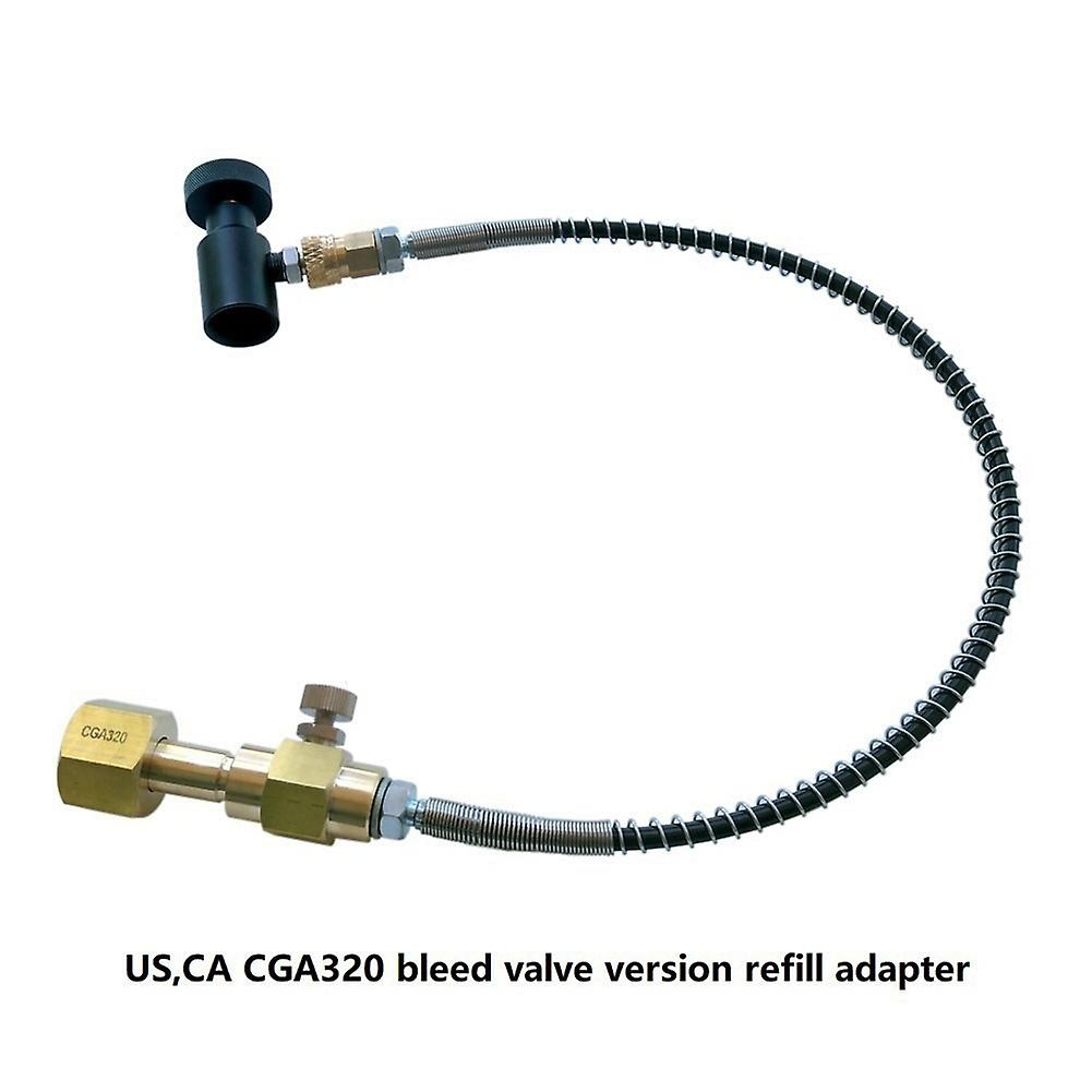 ZHOUBA CGA320/W21.8 CO2 Cylinder External Hose Refill Adapter for Soda Maker Machine