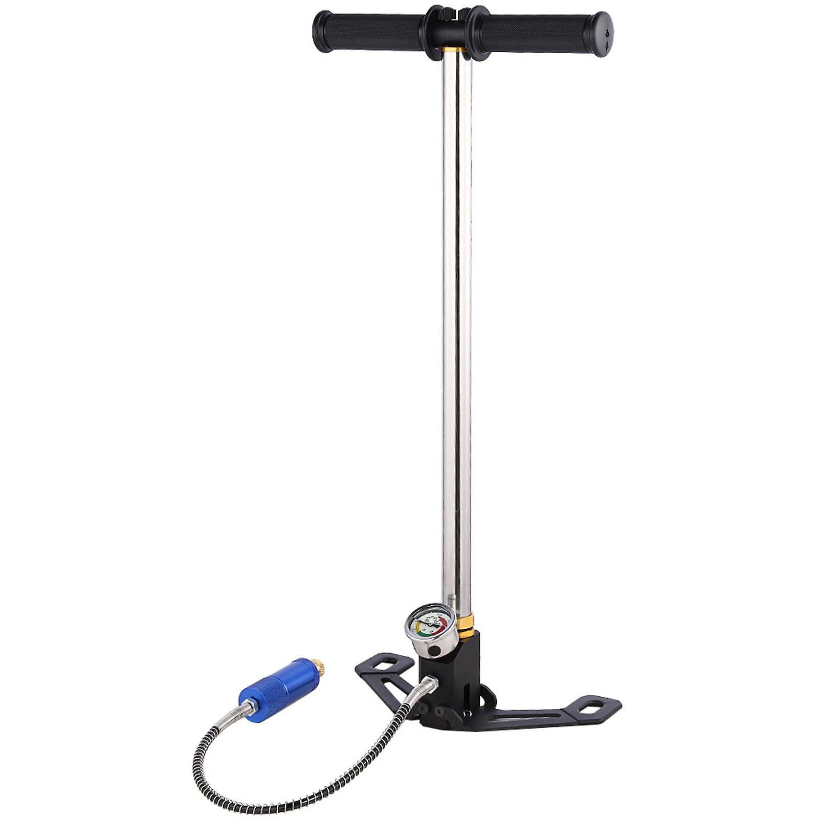 Manual Hand Pump Portable Inflator with Pressure Gauge for Oxygen Cylinder Diving