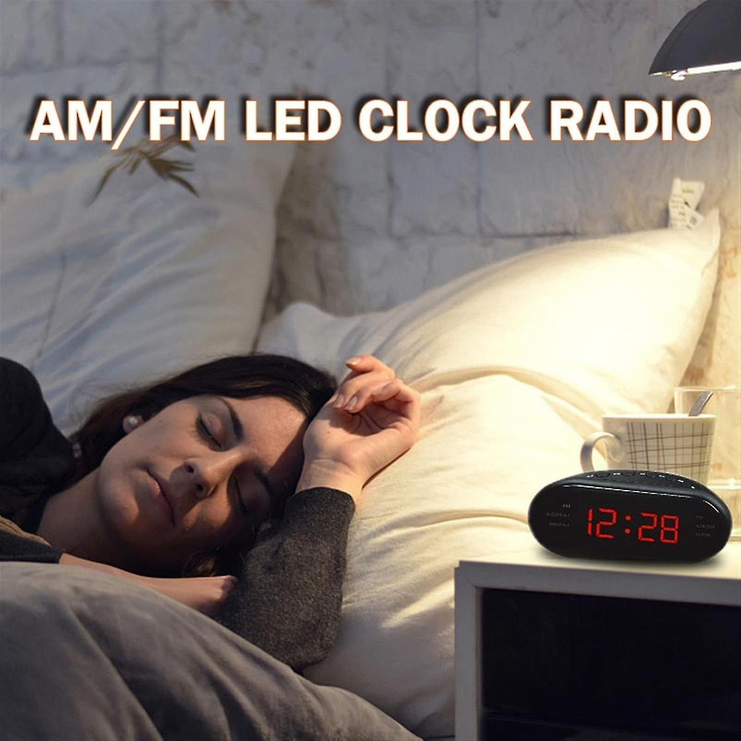 LED Display Radio Alarm Clock FM/AM Functional Clock Radio with Sleep ...