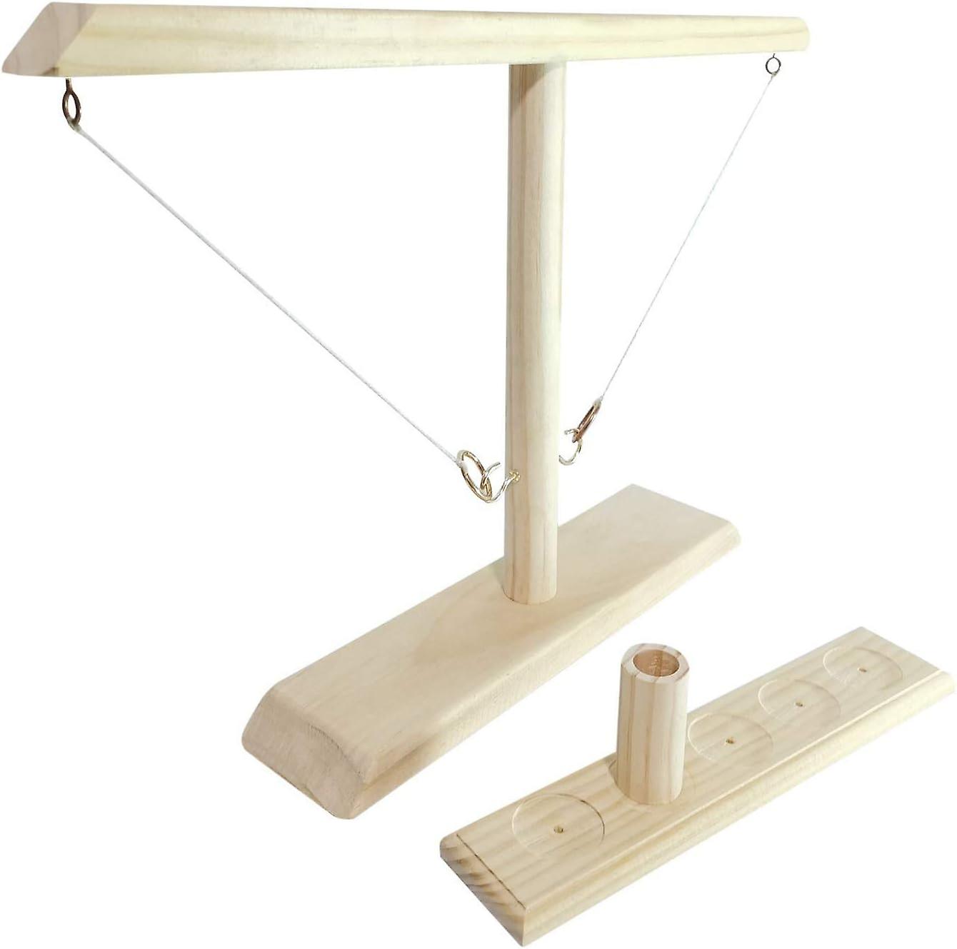 Ring Toss Game - Deluxe Handmade Wooden Throwing Handheld w/Shot Ladder Bundlefor Party Drinking 2021(03)