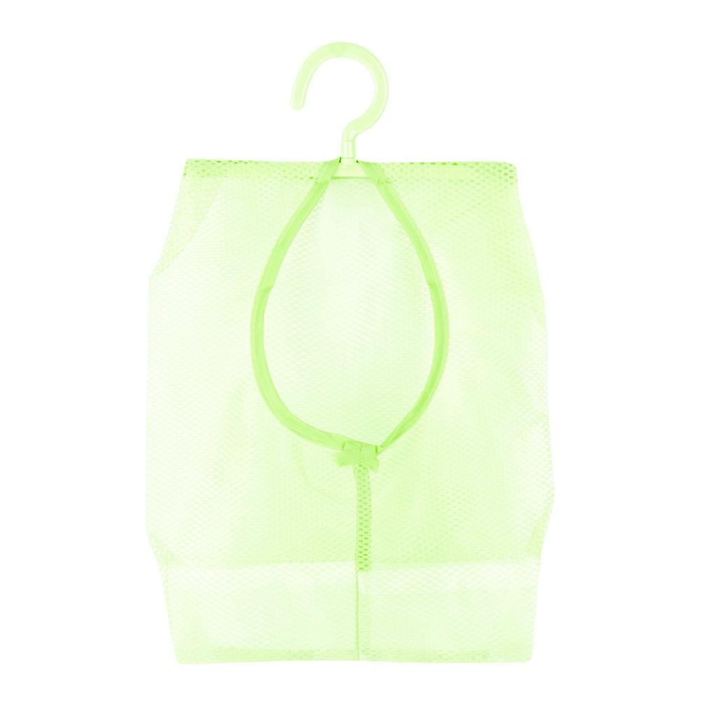 Multifunctional Solid Color Hanging Mesh Storage Bag Dustproof Damp-proof(Green)