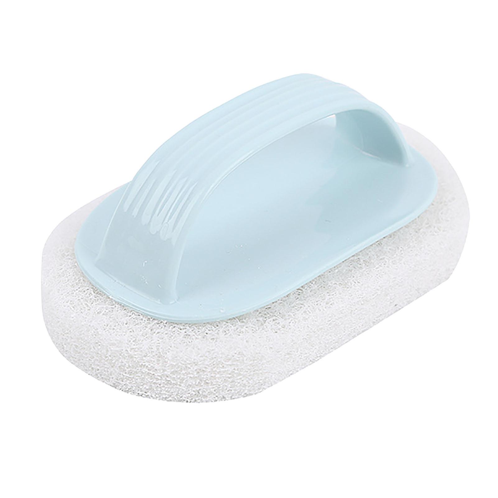 Scrub Brush PP Fiber Deep Cleaning Scrubbing Pad with Handle for Shower Tile Bathtub Sink Swimming Pool Step Corner Blue