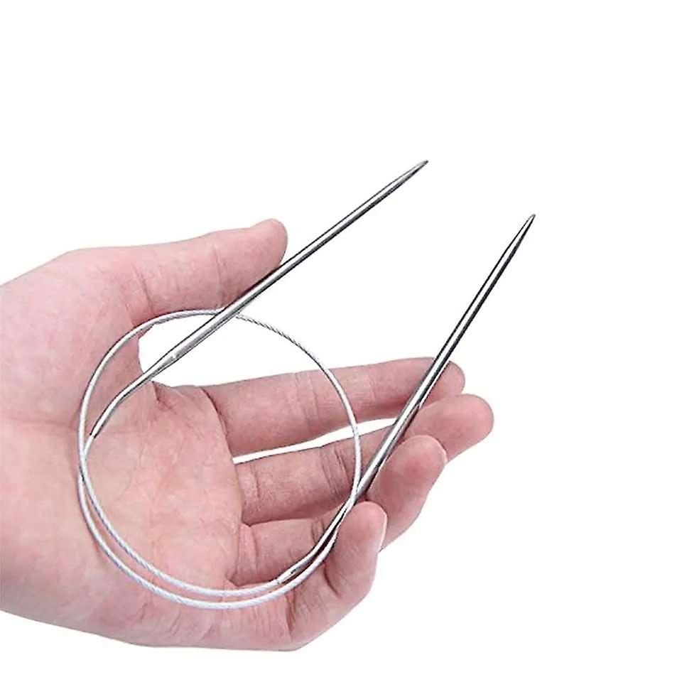 11 pcs Circular Needles in Metal, 80 cm - Perfect for Knitting Projects