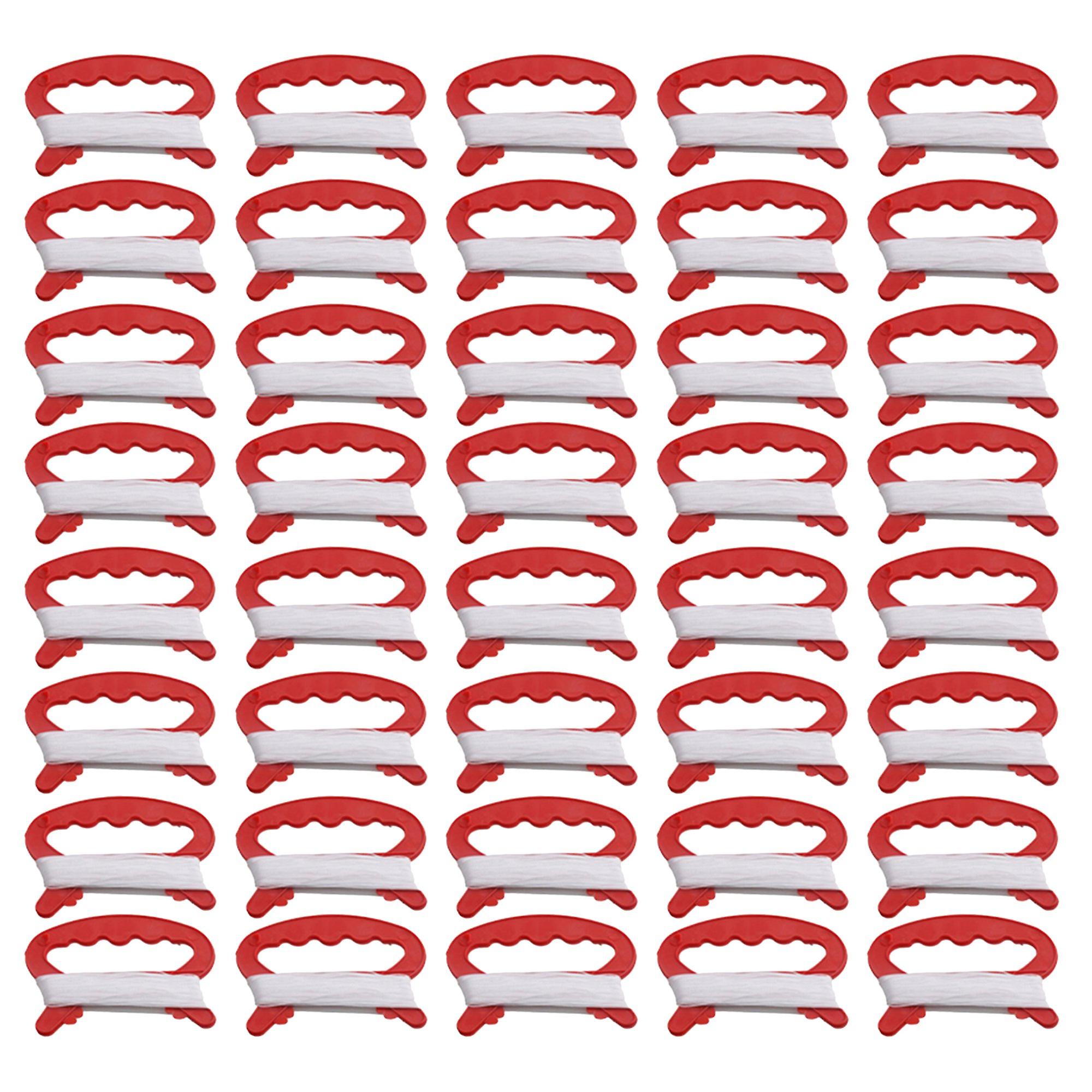 40Pieces Plastic Flying Kite Line String with Kite Line Board Red 30m