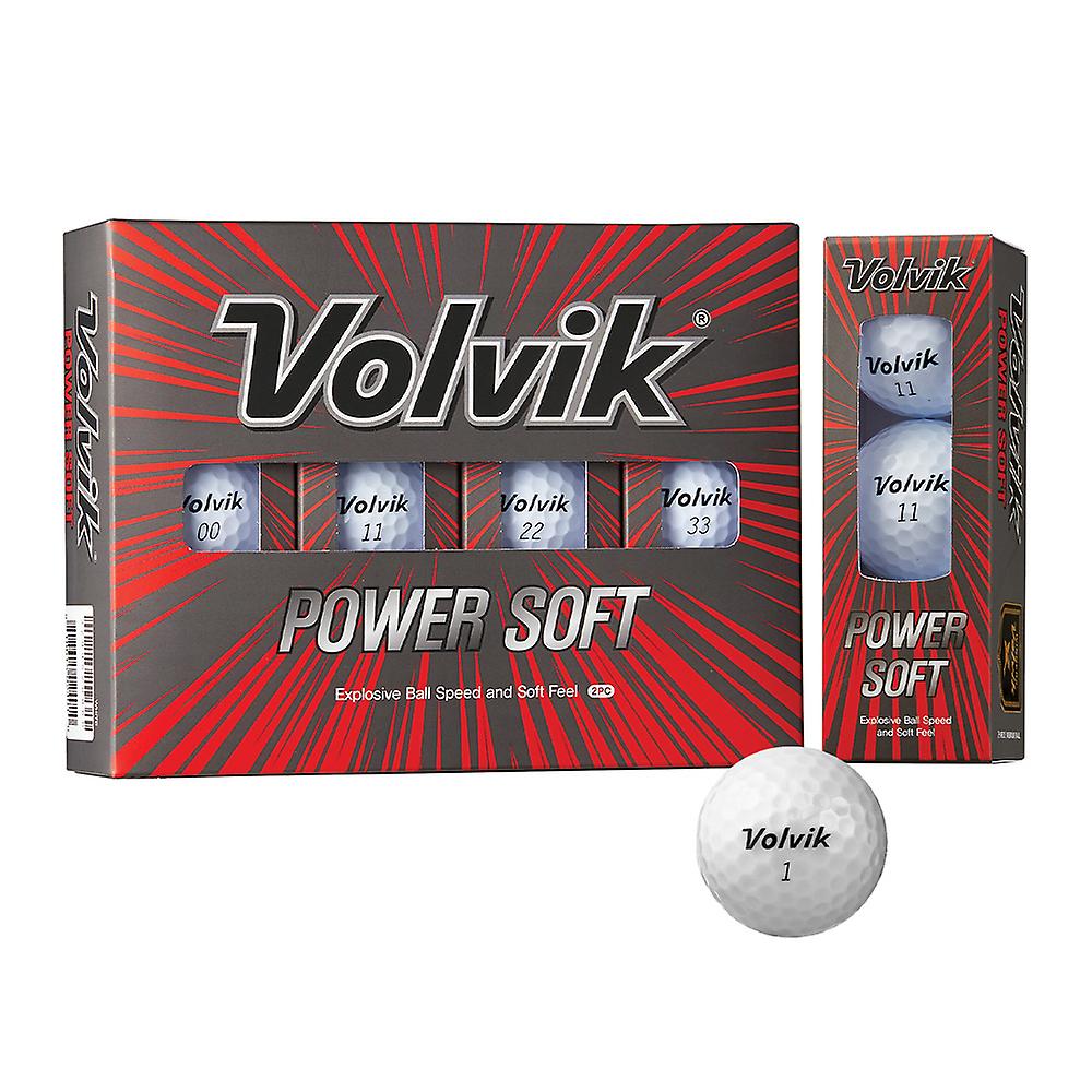 Volvik Powersoft Coloured Golf Balls - Dozen White